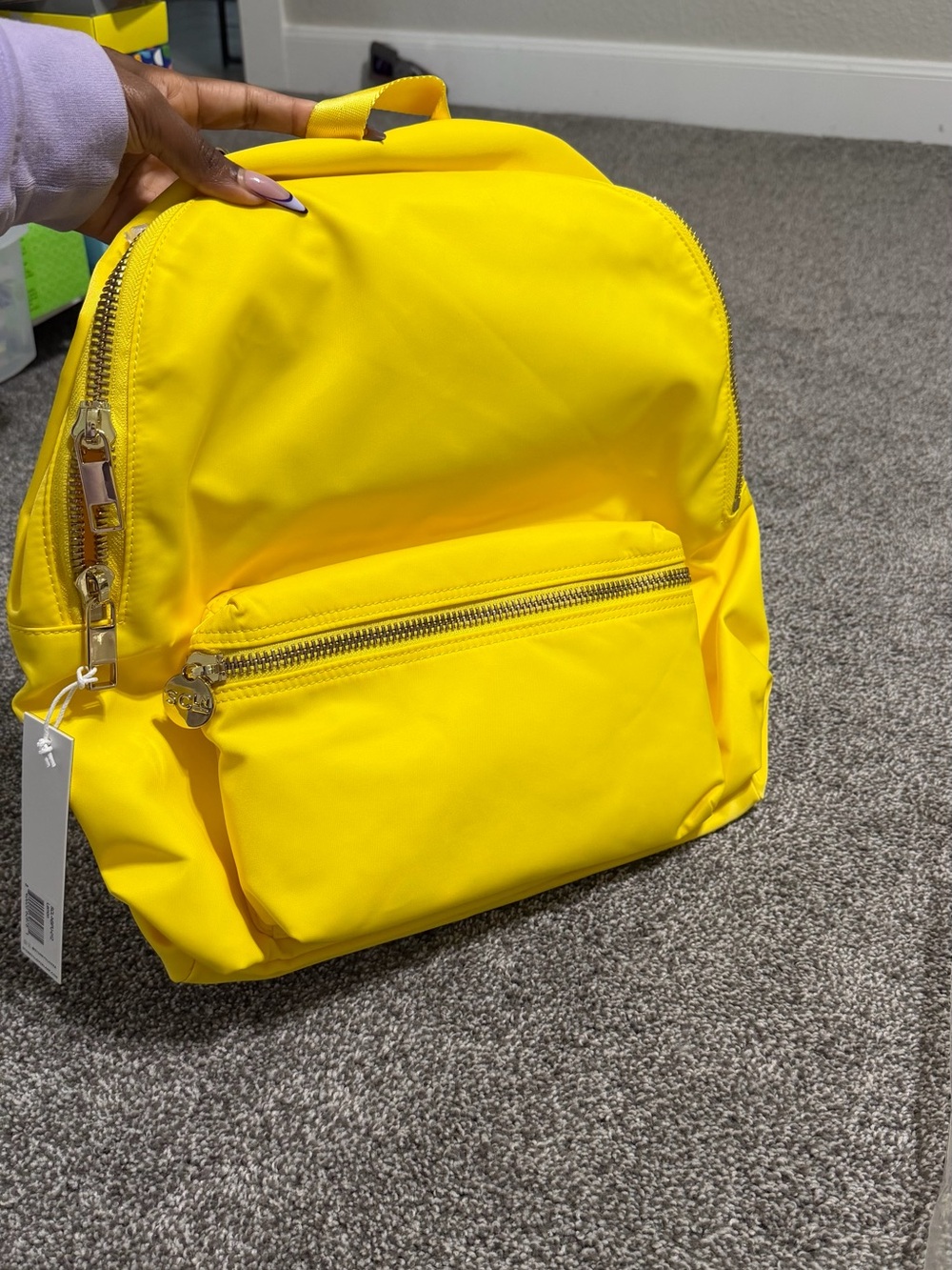 Stoney Clover Lane Lemon Yellow Backpack